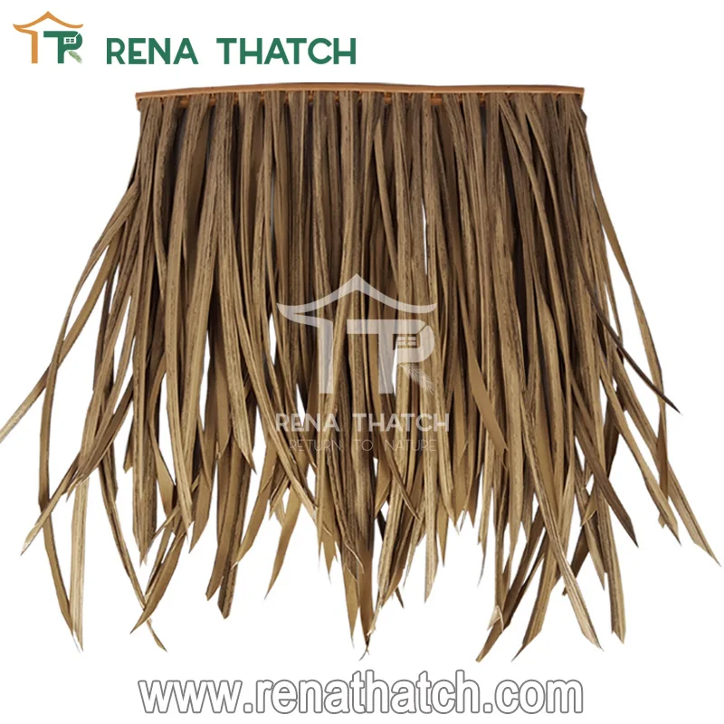 Anti-UV cheapest synthetic thatch, artificial thatch roof tiles