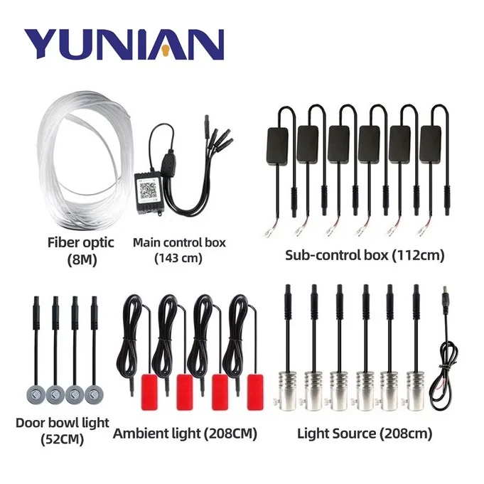 14 In 1 Car Interior atmosphere light Decoration strip light Auto Ambient lamp Led RGB Dashboard Neon Light Strip For Car Suv