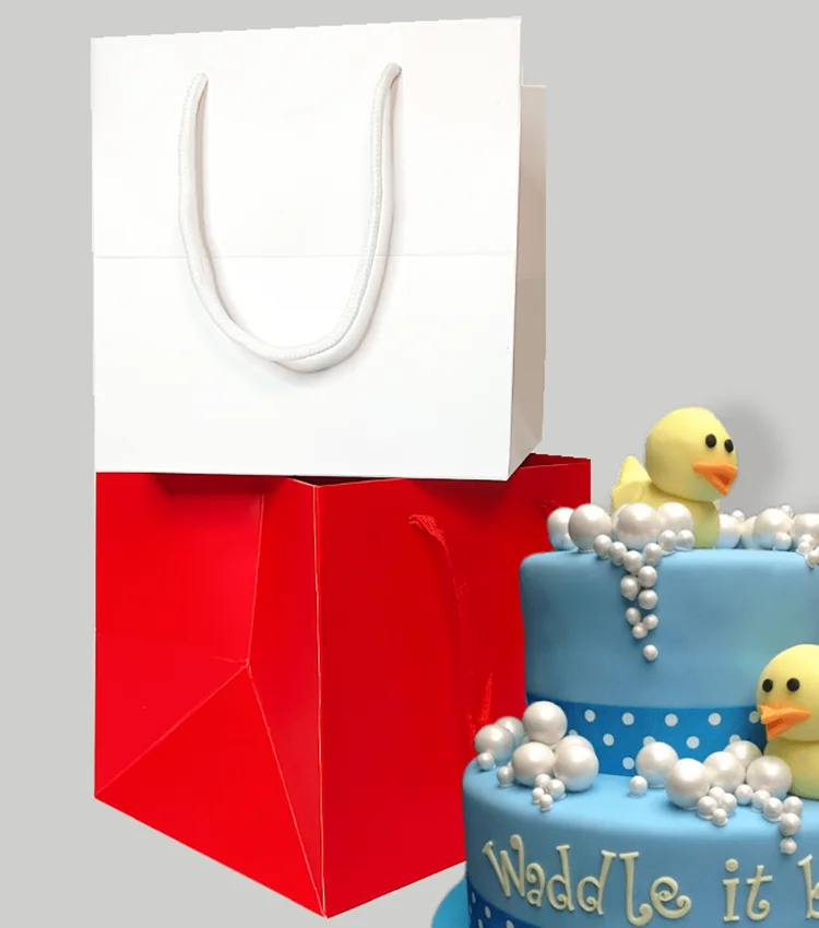 Custom Cake/Candy/Cookie Paper Bag Gift Packing Handle Bag Mall Shopping Bag