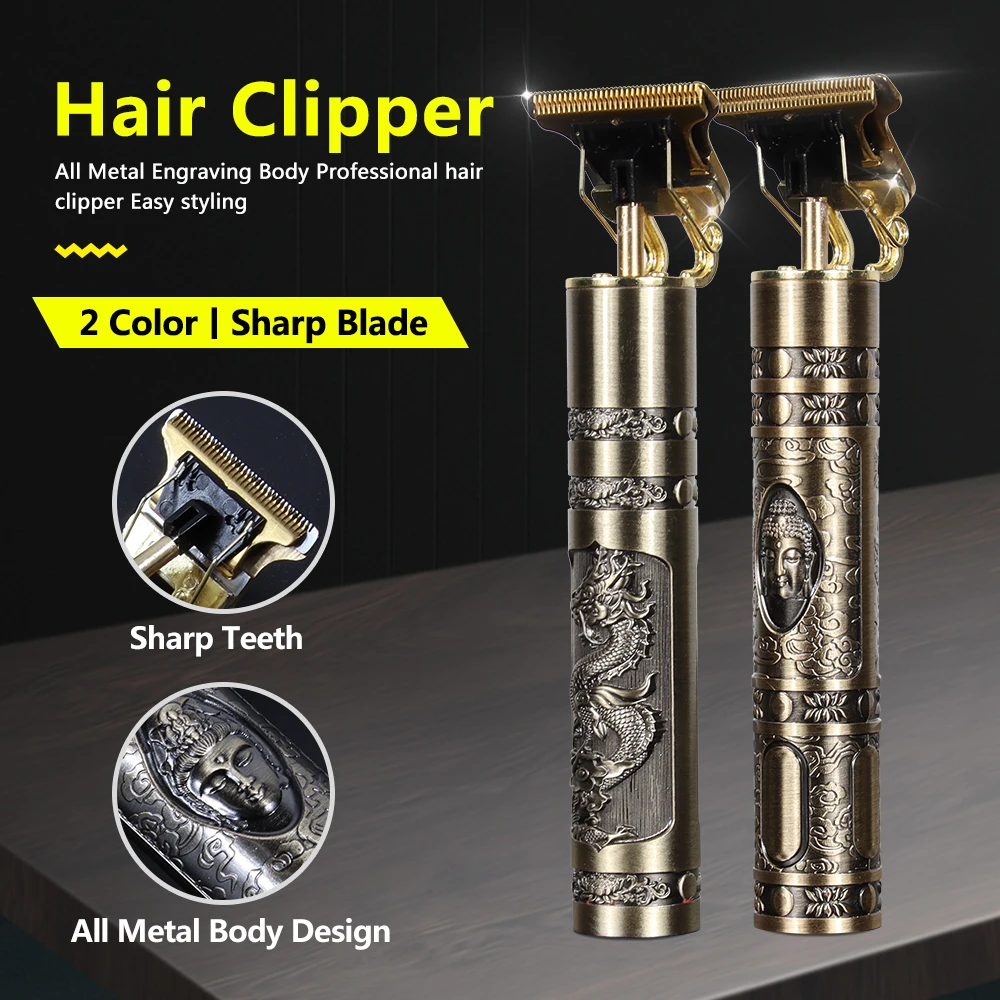 2022 HY Hair For Men Hot Top Selling Popular Professional Rechargeable Dragon & Buddha Shaver Hair Trimmer Machine vintage t9