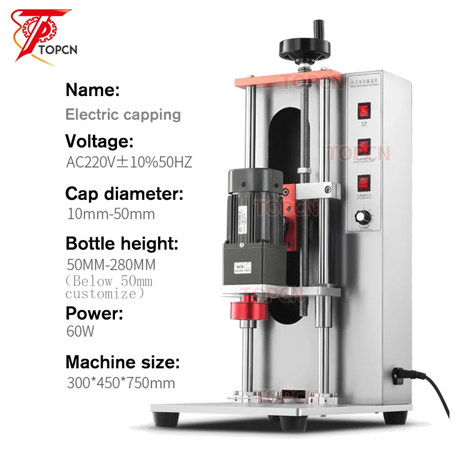 Electric Semi Automatic Spray Water Beverage Hand Sanitizer Bottle Caps Screw Sealing Tabletop Twist Off Capping Machine