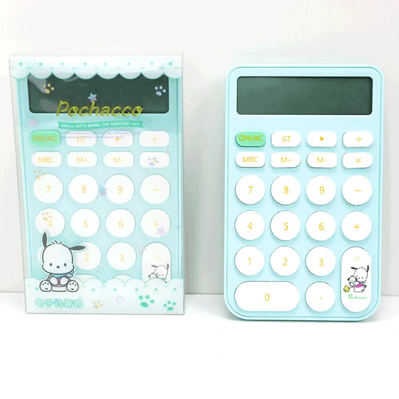 DHF520 оптовая продажа Sanrio Kuromi Pochacco AAA батарея работает с 12-значным простым домашним офисным мини-калькулятором