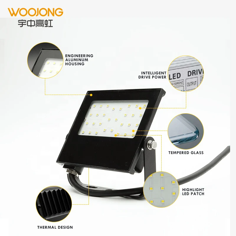 Customized high quality outdoor lighting 30W 50W waterproof AC110-264V LED floodlight