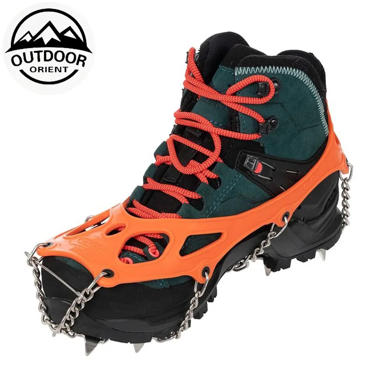 13 Spikes Ice Cleats Anti Slip Ice Snow Traction Cleats Crampons Ice Snow Grippers Spikes for Shoe Winter Climbing