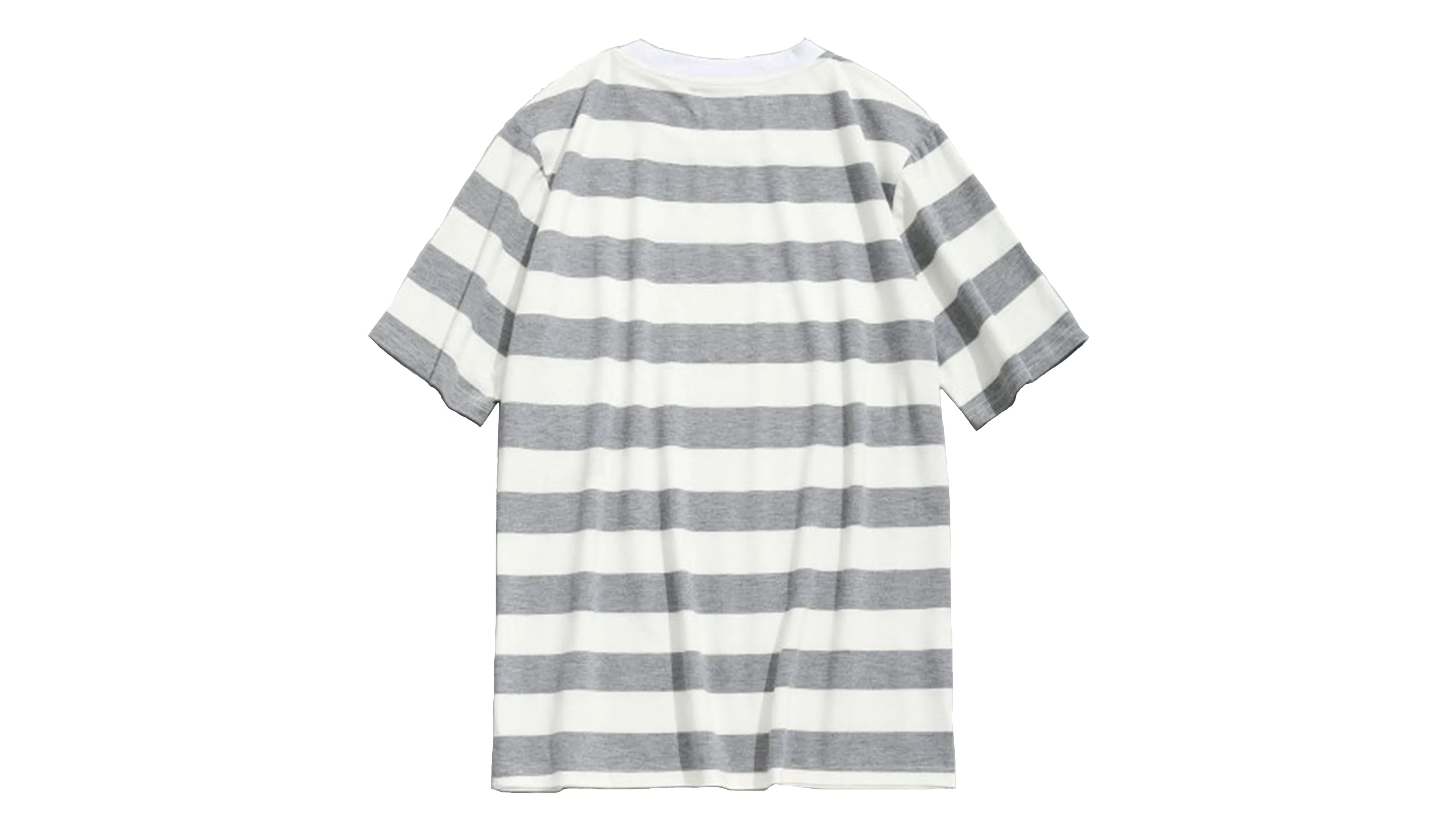 Superior quality customized grey color mens stripe t shirt crew neck short sleeve casual summer Essential mens tee shirt