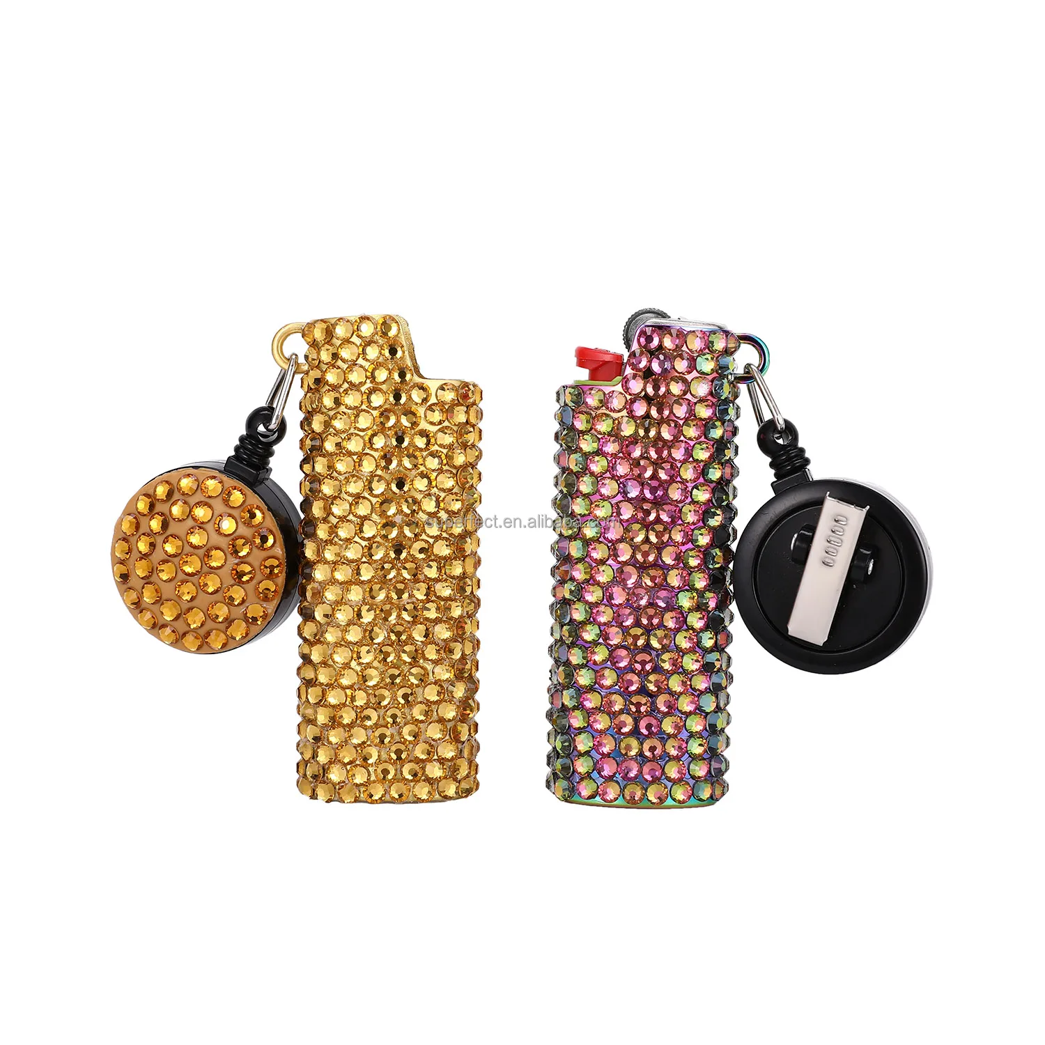 Custom Handmade Lighters Cigarette Stylish J6 Lighter Holder  Luxury Jewel Crystal Brilliant Diamond Lighter Case