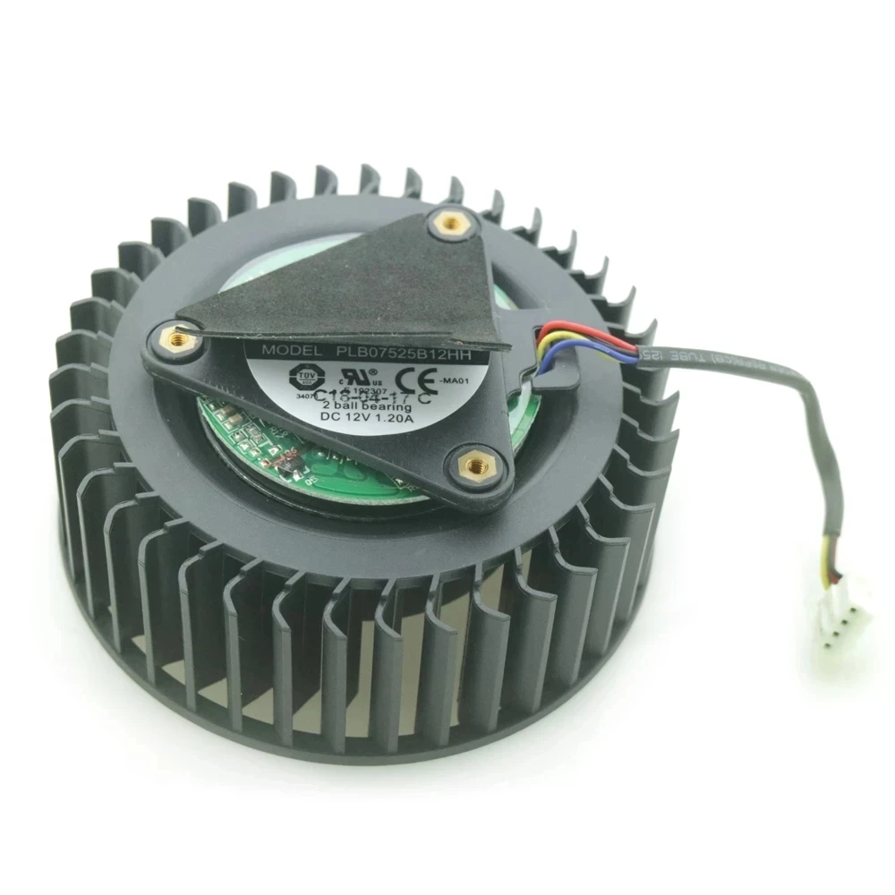 PLB07525B12HH DC12V 1.20A 75mm 4wire 4pin For MSI RX VEGA 56 64 AIR BOOST 8G OC Graphics Card Cooling Fan 4Wire 4Pin