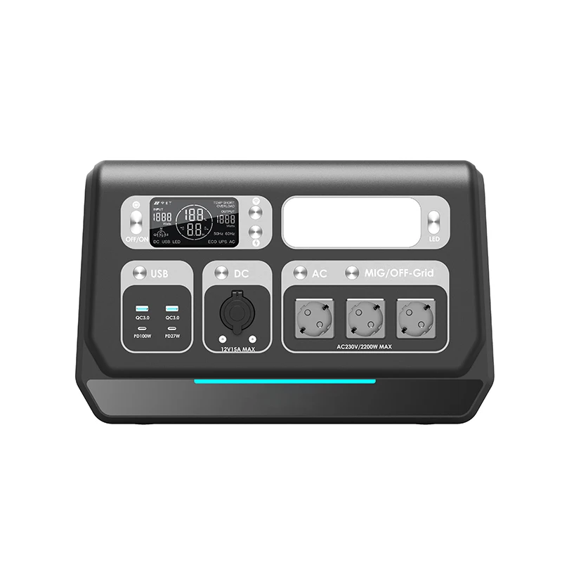 Solar Power Generator 2048mah Emergency Mini Storage Generator 2400w Power Station Solar For Home And Outdoor