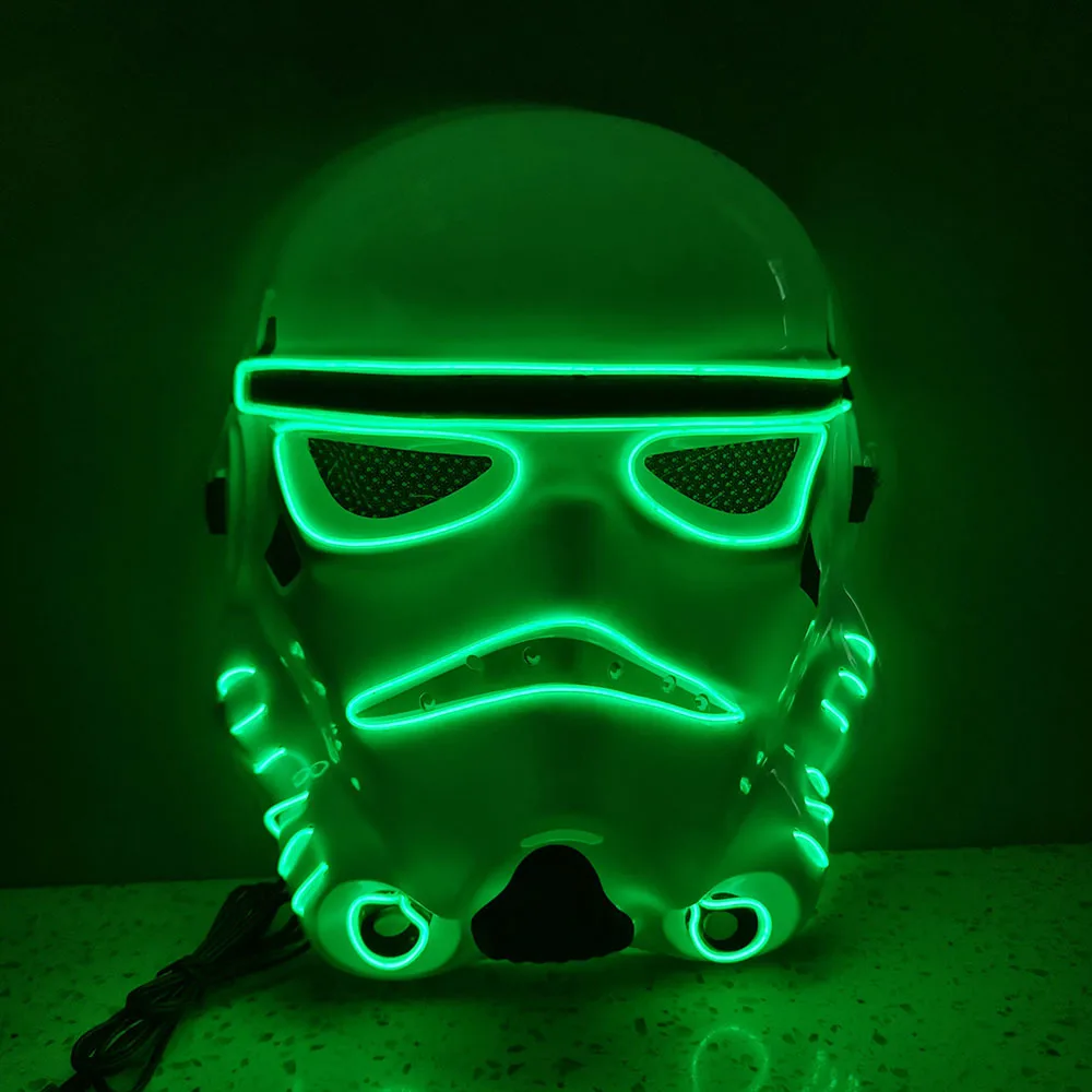 Storm Trooper Neon Green Light Up Star War Stormtrooper Mask Halloween Costume Movie Masks