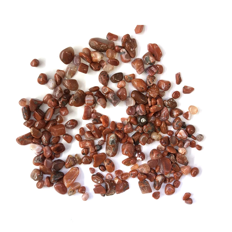 2021 Customizable Decoration Red Agate Tumbled Natural Healing Crystal Stones for Energy Feng Shui