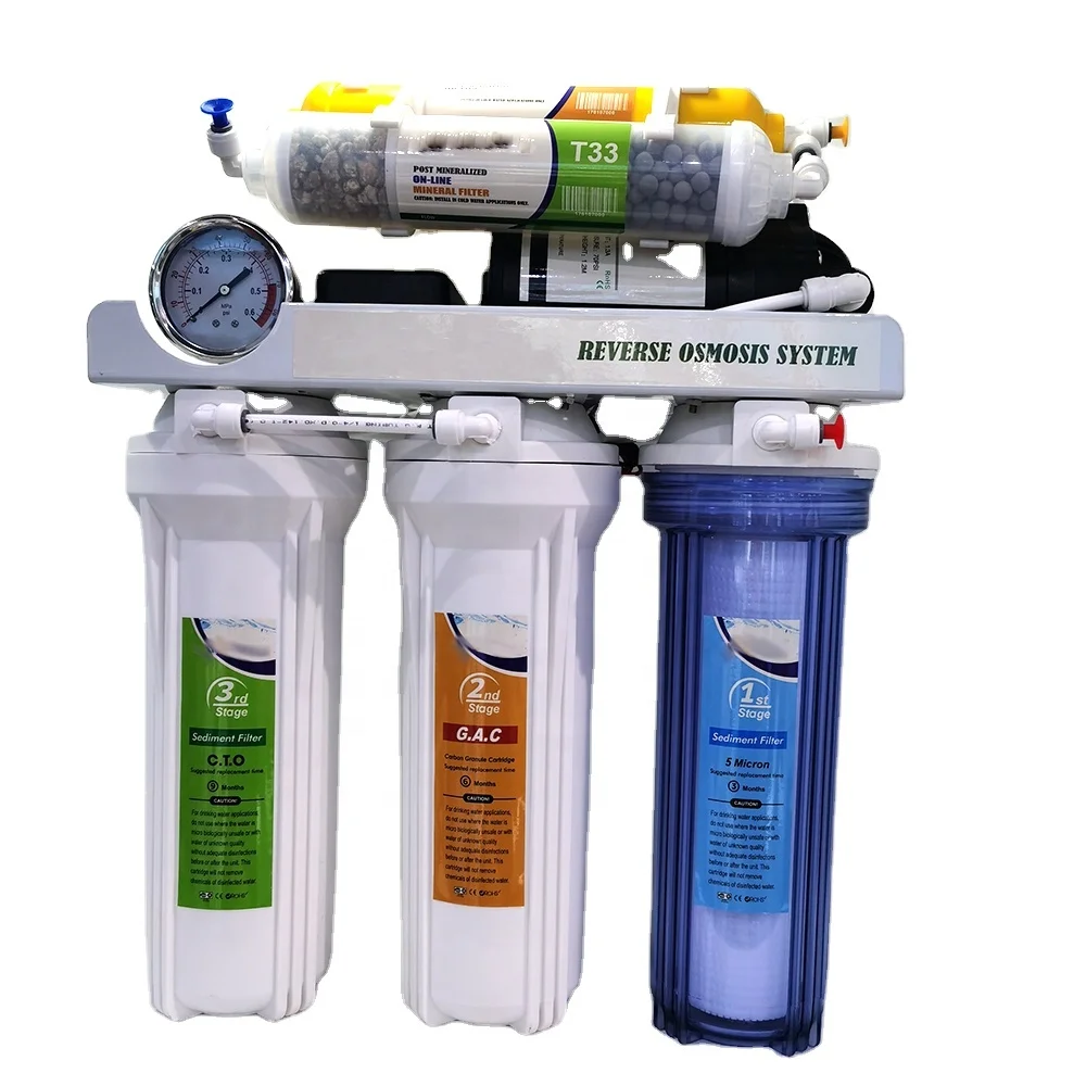 LY under sink 5 stages home 50 75 100 200 400 600 800 1000 gpd RO purifier water filter system