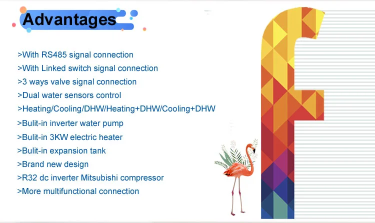 2024 China EVI DC inverter 20kw Heat Pump water heater R290 R32 air water heat pump