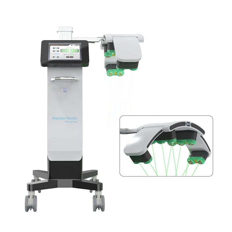 Full Body Fractional Rf Laser 532nm Green Red Light Cold Lipo Pads Body Contourting Laser Beauty Slimming Machine
