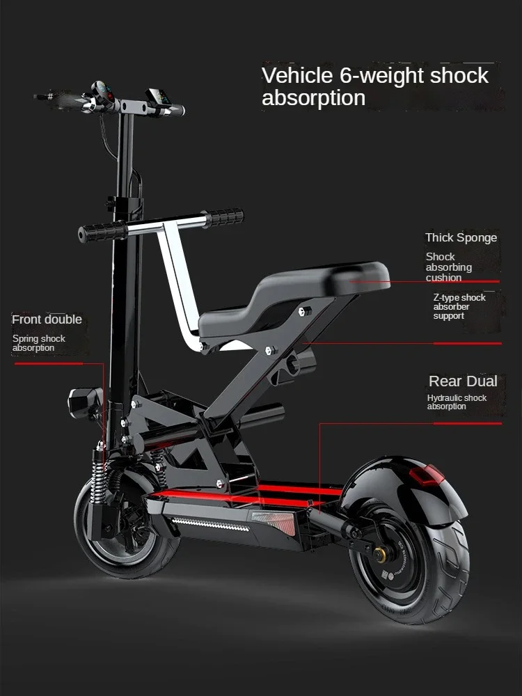 XULUP Q13 Electric Scooter Parent-Child Car Adult Mini off-road foldable 500W 1000W Electric scooter for commuting portable