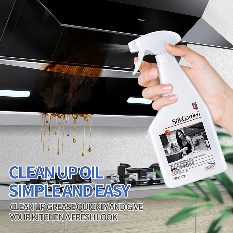 Sukgarden 500g Sunshine Orange Factory Supply Tablet Stain Oil Spray Remover Kitchen Cleaner Oil Stain Cleaner