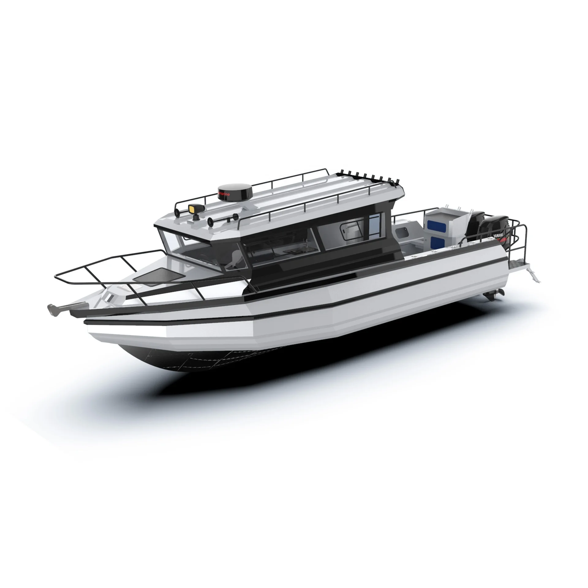 Fishing Yacht Boat Allsea Easycraft Pontoon Deep V Hull Sea Cruiser Aluminum 30ft 9m 3 Years with Cabin for Sale 350-500hp 2.45m