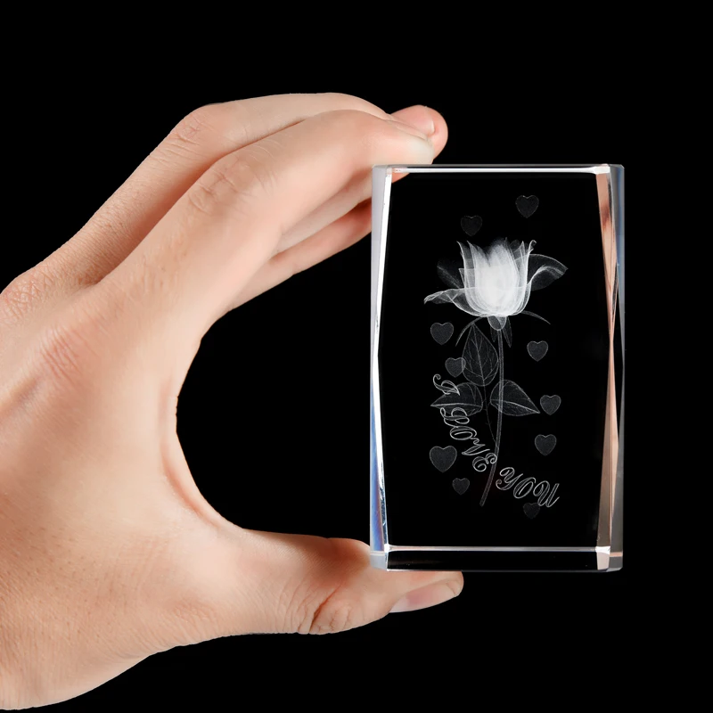 Wholesale 3d laser engraving crystal glass photo printing cube