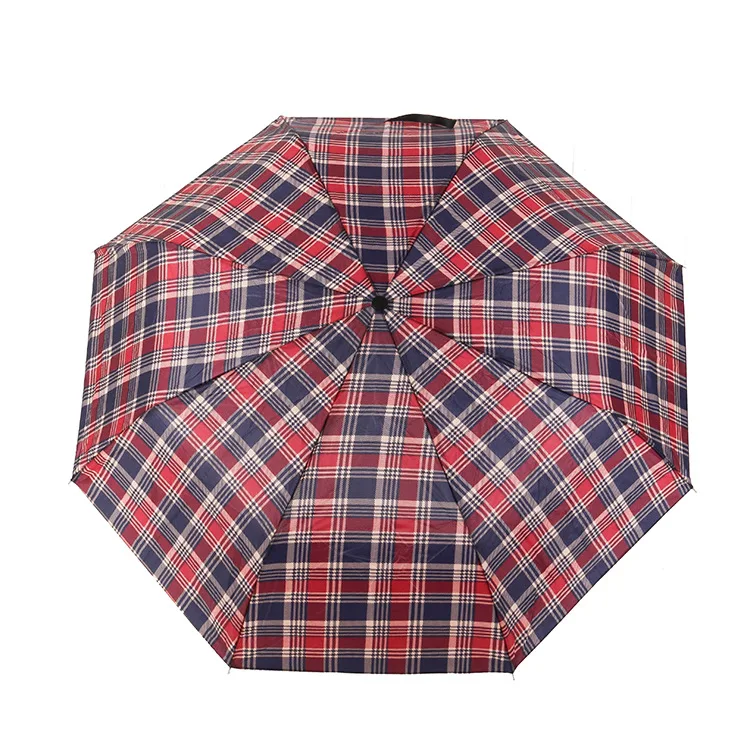 DD771  High Quality Wholesale Promotional Cheap Custom Logo Print 3 Folding Umbrella Light Weight China Made Umbrella