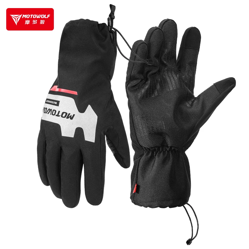 Waterproof gloves cover protection motorcycle racing gloves cover with touch screen function for bicycle