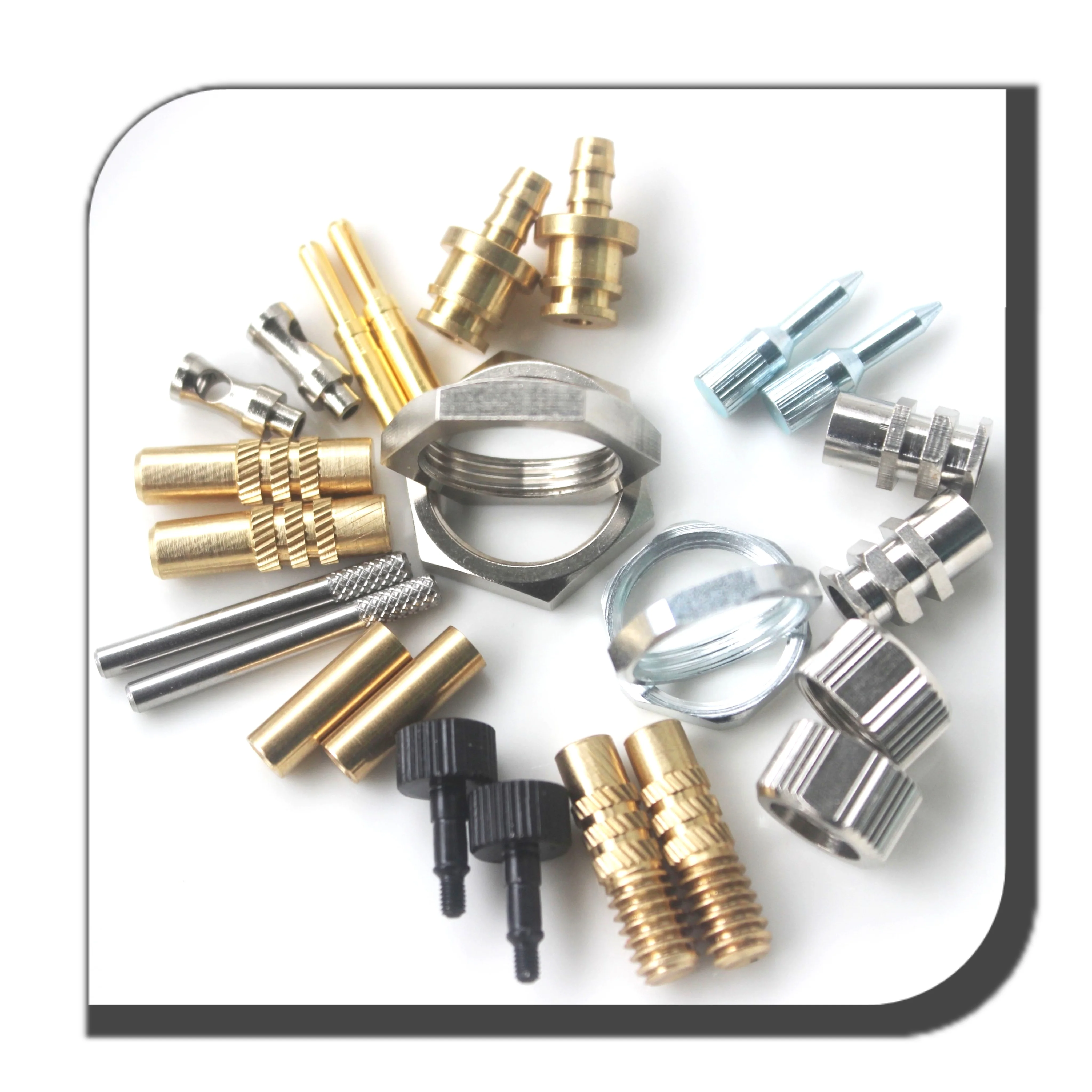 CNC parts M8 M12 M16 M18 thread brass thumb knurling nuts