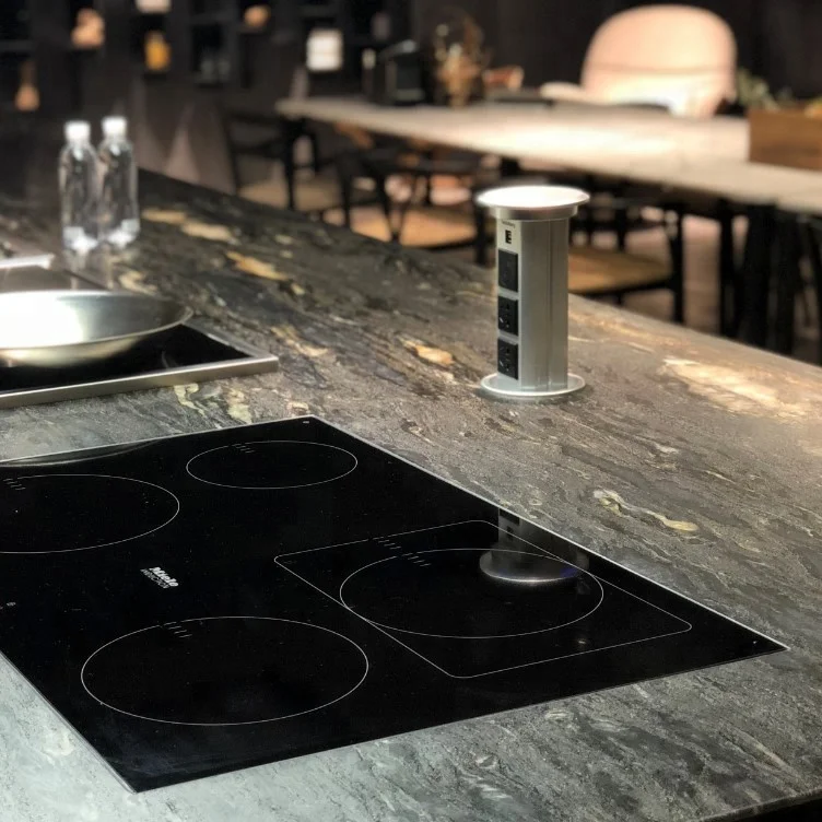 Concealed Motorized Pop Up Power Sockets with Wireless Charger