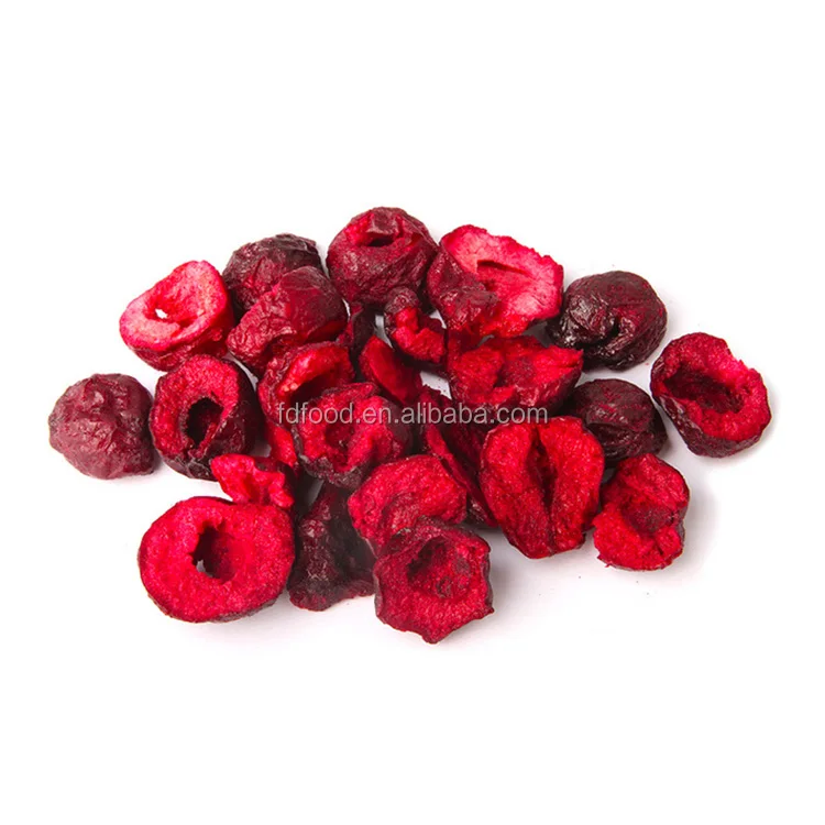 Manufacturer Supply Bulk Freeze Dry Cherry Berry Fruit pieces Freeze Dried Cherries slice