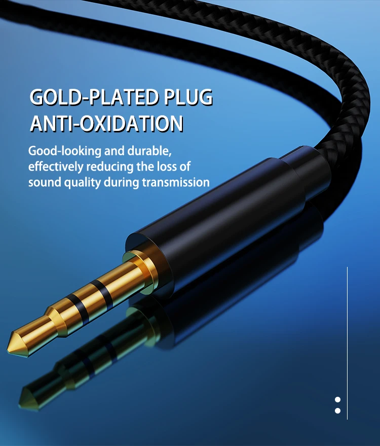 0.2m 0.5m 1m 2m 3m Customized PVC 3.5mm Car Audio Aux Cable Male to Male