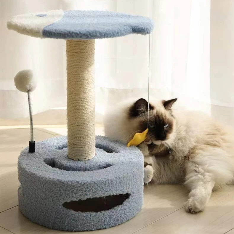 Purple Fantasy Sisal Castle Modern Large Climbing Pet Scraper Wooden Apartment Furniture Tower Cat Tree