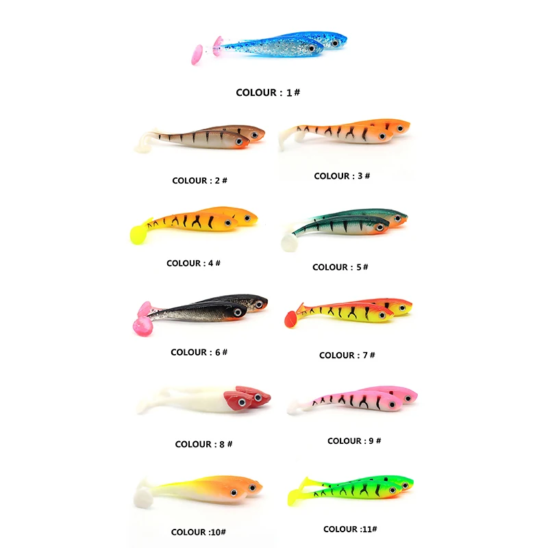 Luya bait wholesale wild fishing t-tail soft bait wholesale 7CM/2.1g lure Minnow Simulation bait