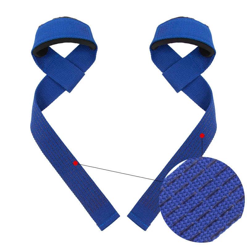 MKAS Deadlifts Heavy Duty Customized Color Strength Training Dowel Gym Weight Lifting Straps Power Lifting Wrist Straps