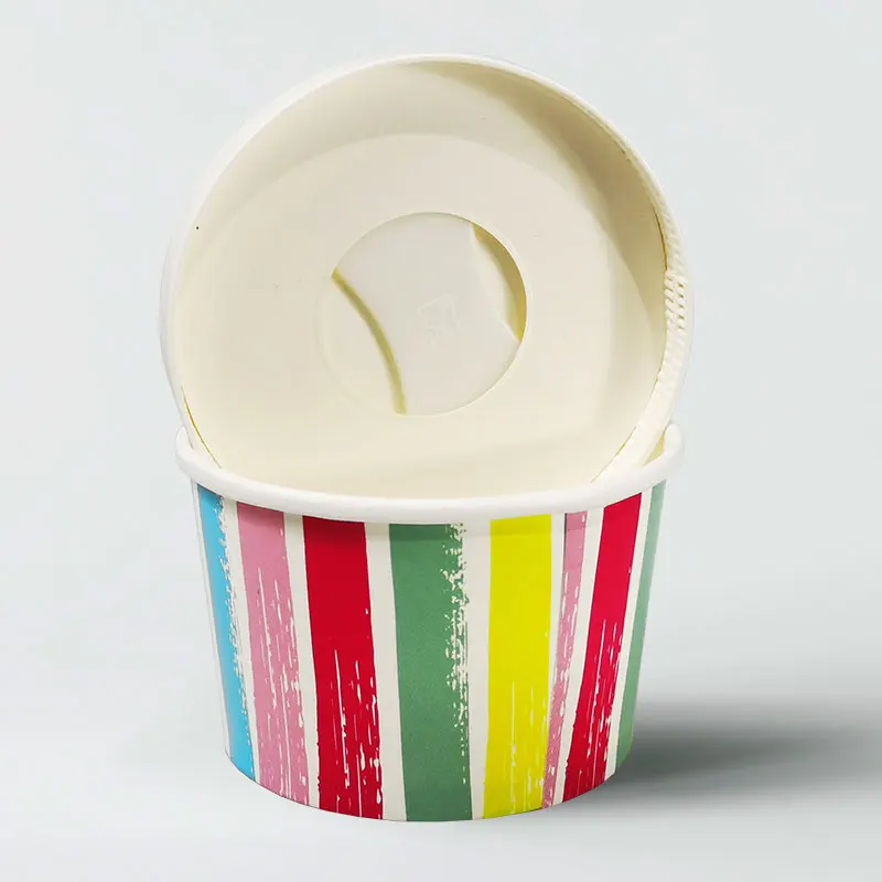 ice cream cups 100 ml cardboard containers for ice cream pint ice cream with spoon