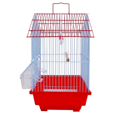 2022 NEW Low MOQ OEM birds cage with plastic trays metal parrot bird cage animal cages