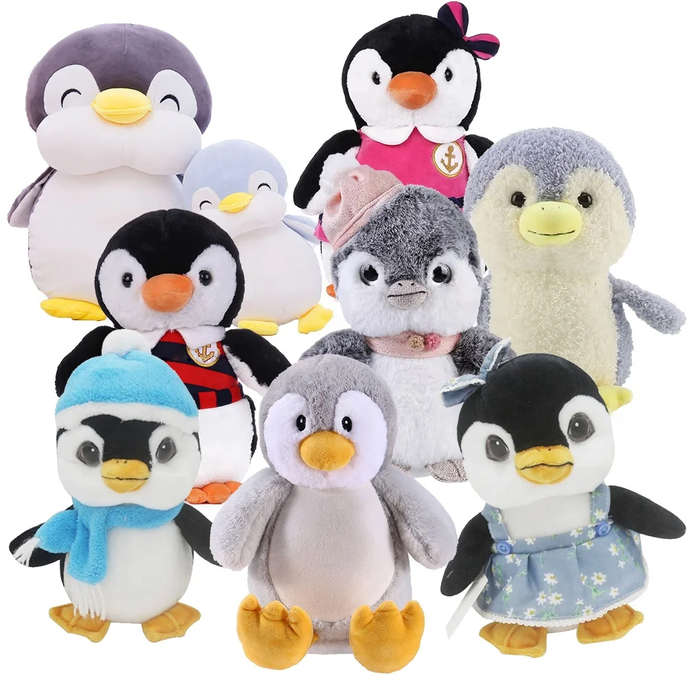 2022 New Lovely Toys OEM Stuffed Christmas Baby Girl Penguin Soft Plush Toy Cute Penguin For Baby girl