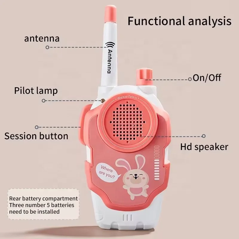 Cartoon kids toys play house conversation walkie talkie for kids play house toys wireless handheld interphone intercom