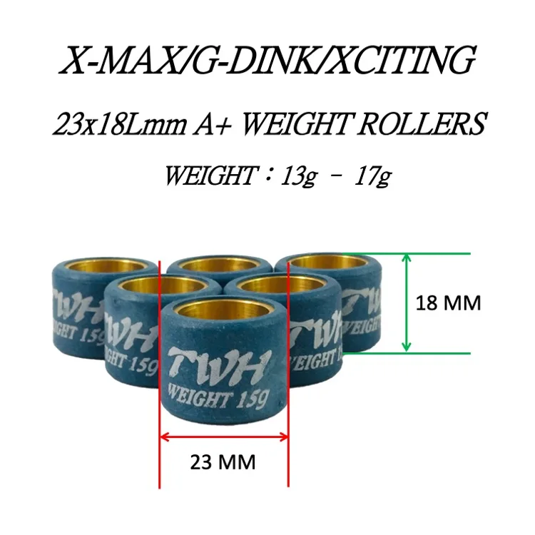 Motorcycle scooter 23x18mm A+ Weight Roller for XMAX300 Elite250 300
