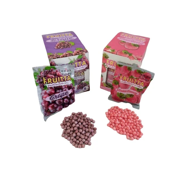 Vietnam Thailand sour tasted chewy candy grape fruit flavor mini chewy candy