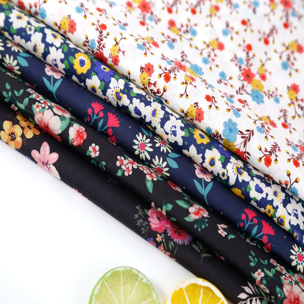 Tana Cotton Fabric Floral Digital Print Custom Poplin London Liberty Textile