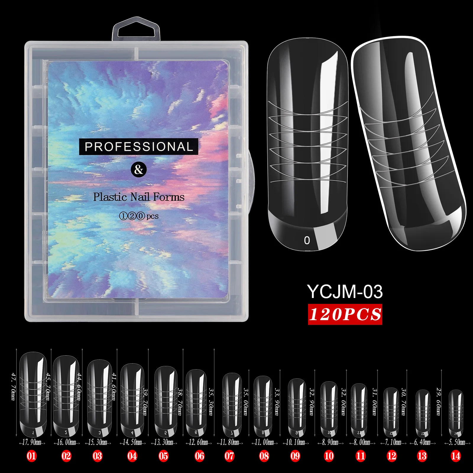 Nail Tips Quick Building Extension Mold Finger Gel False Nail Acrylic Stiletto Upper Plastic Nail Form For Poly Gel Extension