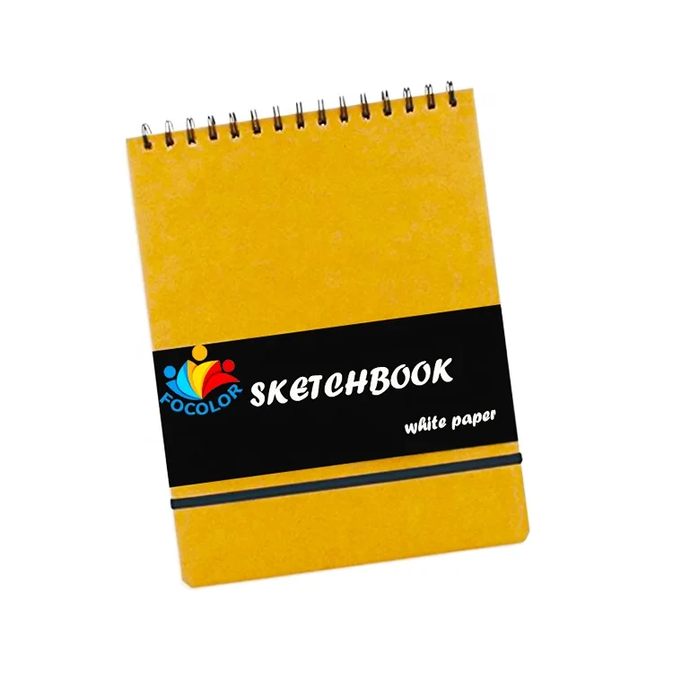 Factory Art School students supplies blank OEM A4 simple design Sketchbook Drawing kraft Paper Spiral Notebook