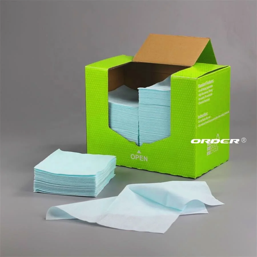 Replace Surface Preparation 1/4 fold cellulose polyester blend tear-resistant wipe rags cleaning cloths