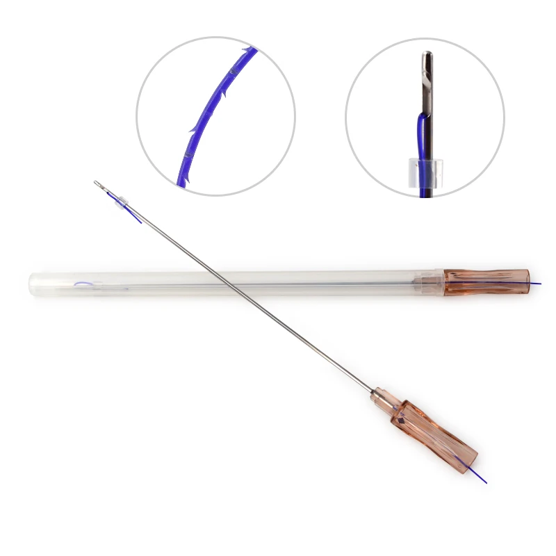 De Hilo For Beauty Lifting Pdo /Pcl  21g 60mm 100mm 4D L Blunt Cannula Needle Cog Pdo Thread