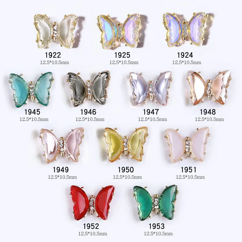 3D Nail Accessories Wide Applications Rhinestones Bowknot Nail Jewelry Bow Ornament butterfly nail art decoration sequin