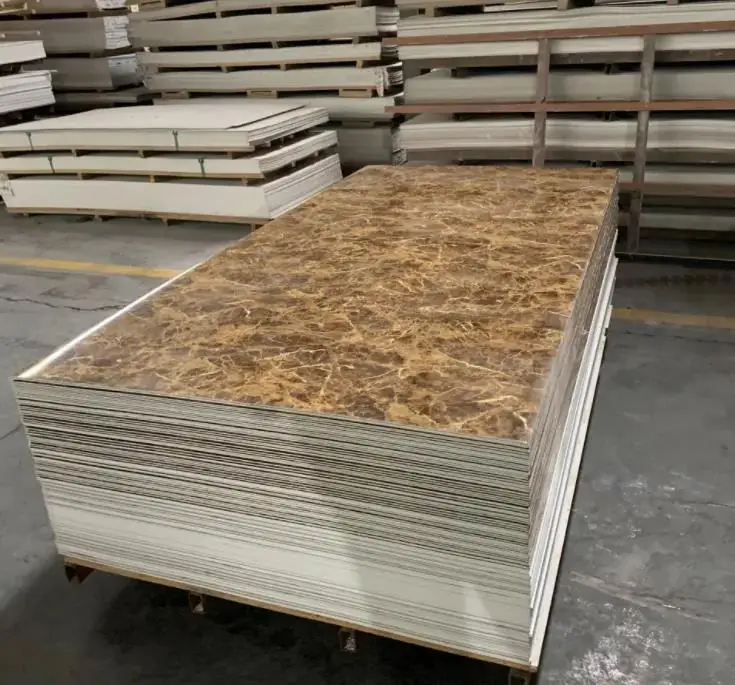 Waterproof Wholesale price high glossy 1220*2440mm*3mm marble PVC sheets for wall decoration
