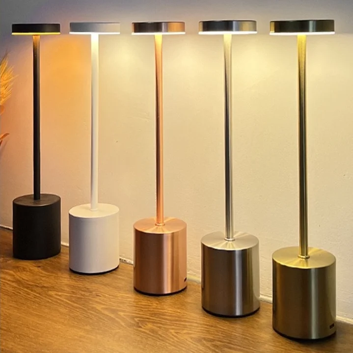 Cordless Led Table Lamp Rechargeable Battery 3 Lighting Modes Dimmable Light Portable Desk Lamps for Restaurant