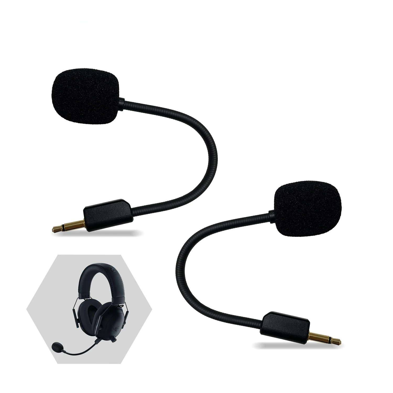 Replacement Aux Detachable Mic Boom Microphone With Foam for Razer BlackShark V2 Pro SE Special Edition Wireless Gaming Headsets