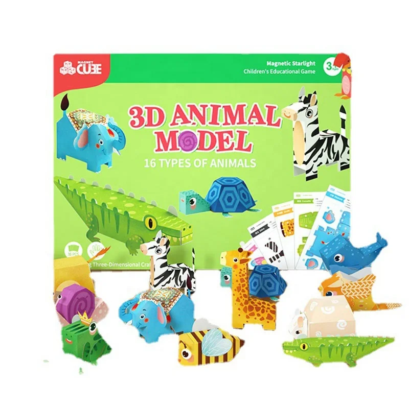 Оптовая продажа 3D бумага для оригами Детская животных орагами с принтом