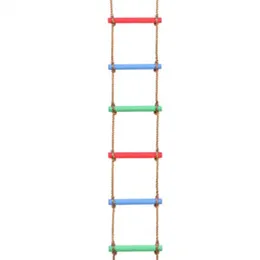 Jiayi Climbing Rope Ladder Tree Swing Single Headed 6-Step Wood Ladder for Kids