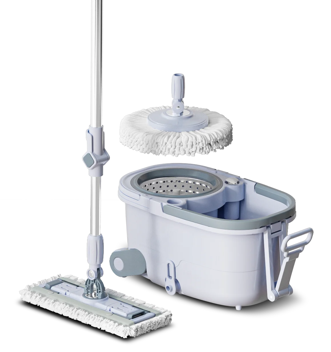 2024 HOMELLTER houseHold magic product Hand Free easy use  360 degree flat magic Mop  Microfiber Flat Mop  cleaning floor