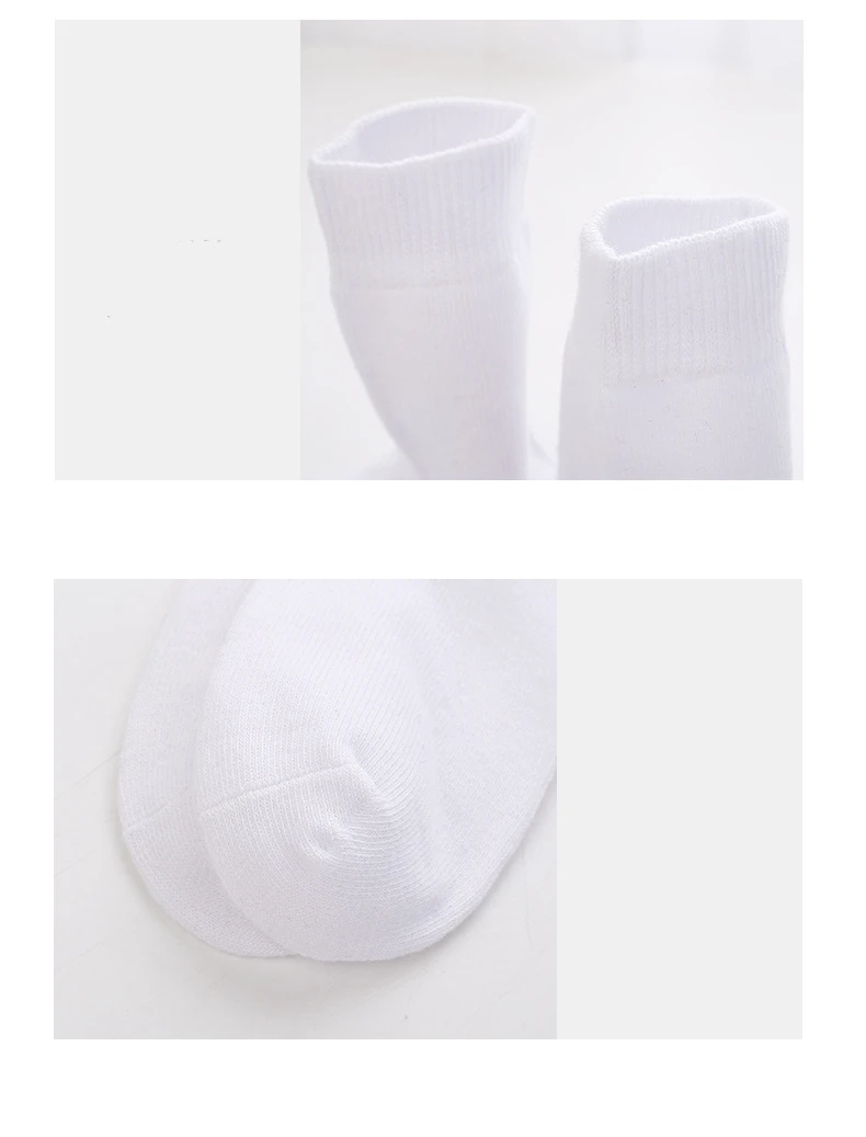 Wholesale Plain Color Children Casual Socks Baby Black White Cotton Mid-tube All Matching Socks