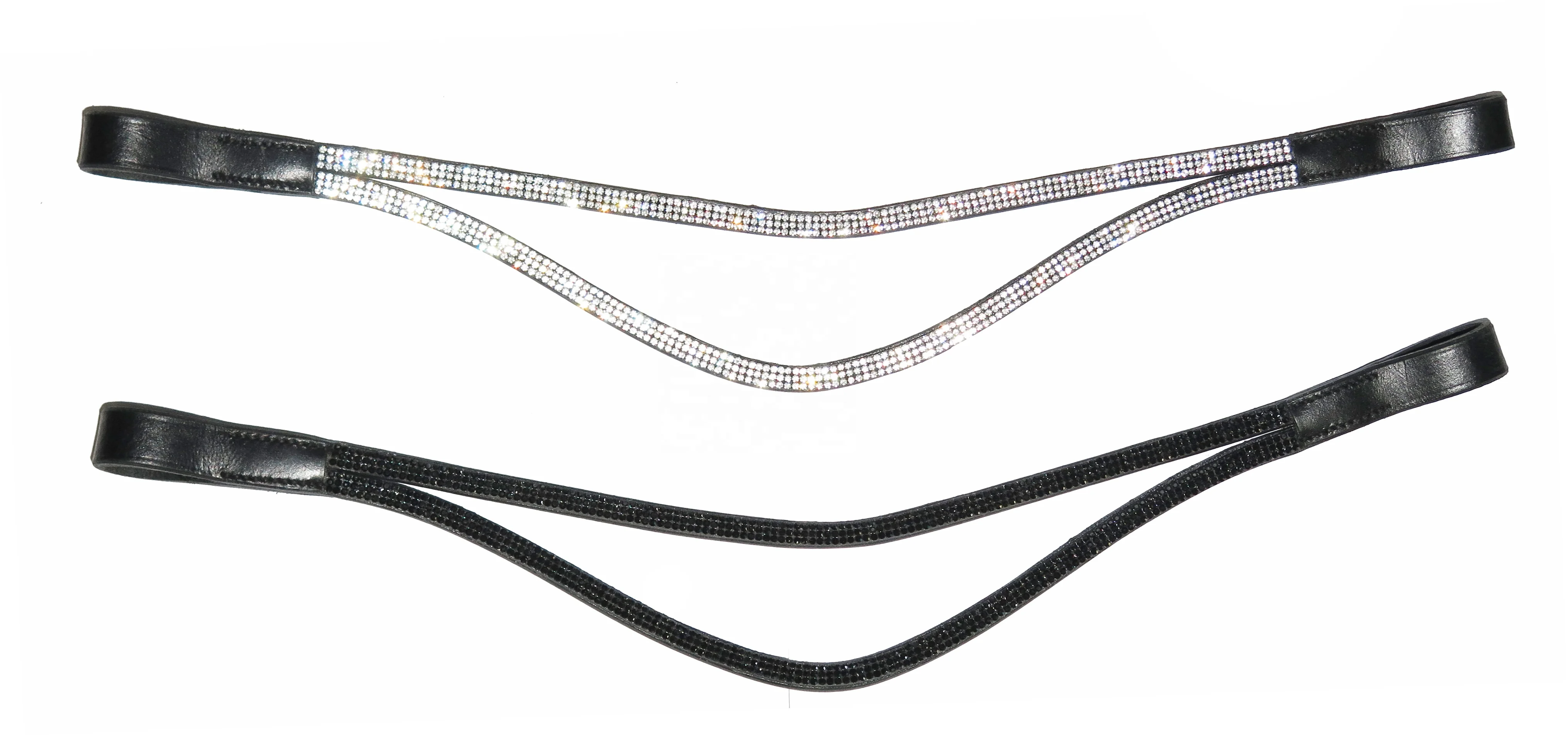 High Quality Genuine Leather Double Chain Pearl Equestrian Brow band for Horses Durable w/Custom Logo available in cheap price